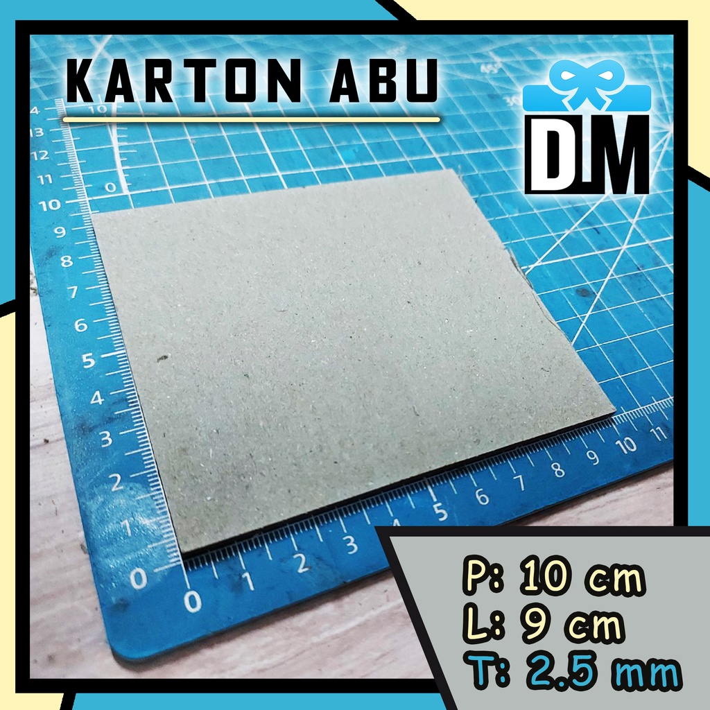 Karton Abu 10 x 9 cm / 10x9cm / 10x9 cm / 100x90 mm Papan MDF Abu Duplex Tebal 2.5mm