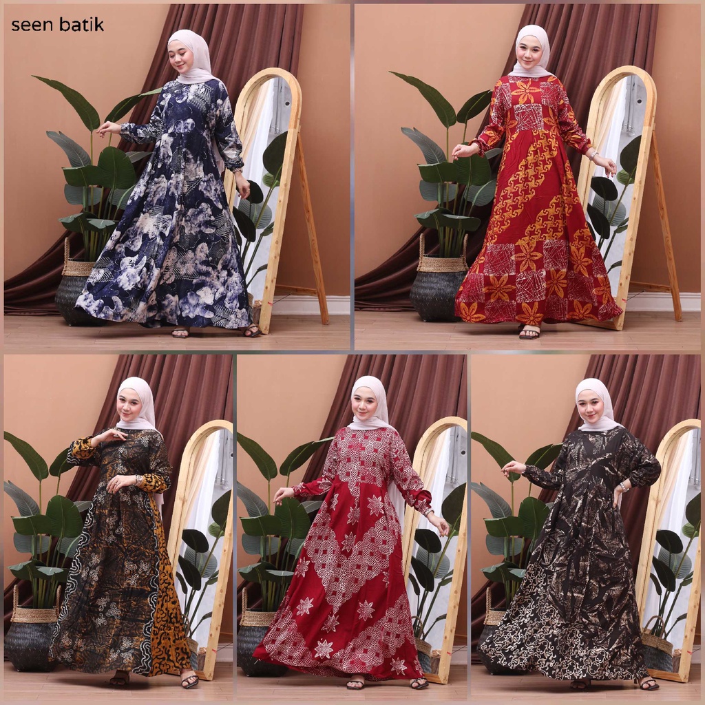 SEEN BATIK GAMIS RAYON PREMIUM TERBARU 2022 MODEL BUSUI TALI SAMPING | HOMEY DRESS BATIK CAP/HAND MA