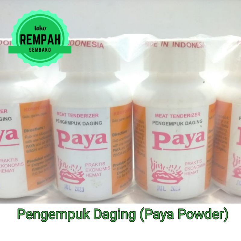 

Pengempuk Daging/Meat Tenderizer (Paya Powder) 1 botol 70 gram