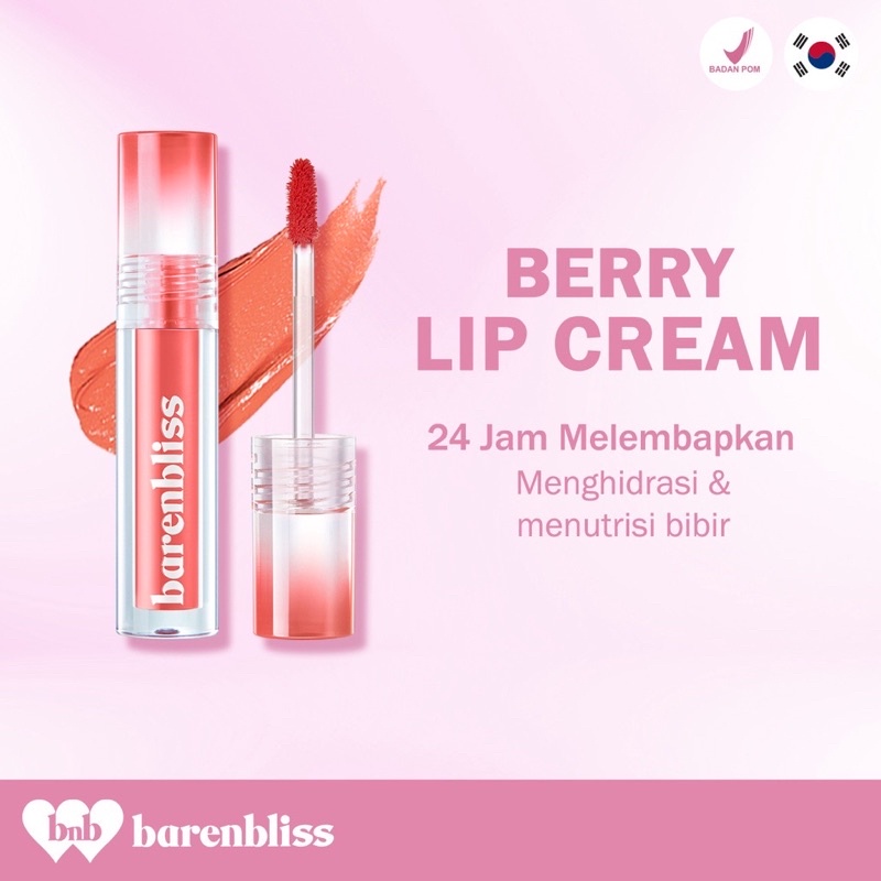 BNB Barenbliss Full Bloom Transferproof Matte Tint | Cherry Cheerful Lip Velvet Lipcream | Berry Comfort Liquid Lipstik | Peach Perfect Lip Tint Lip Gloss