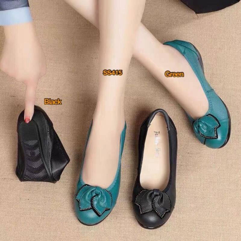 Emeralda Flower Wedges Shoes SS415/1107