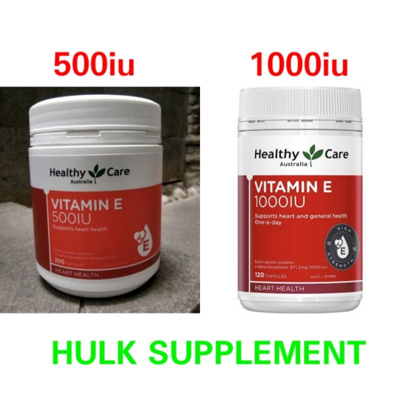 Healthy care vitamin e vit e 500iu 500 iu 200 / 1000iu 1000 iu 120 caps