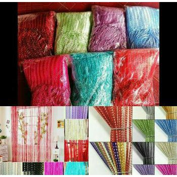 Tirai Benang Gliter Polos