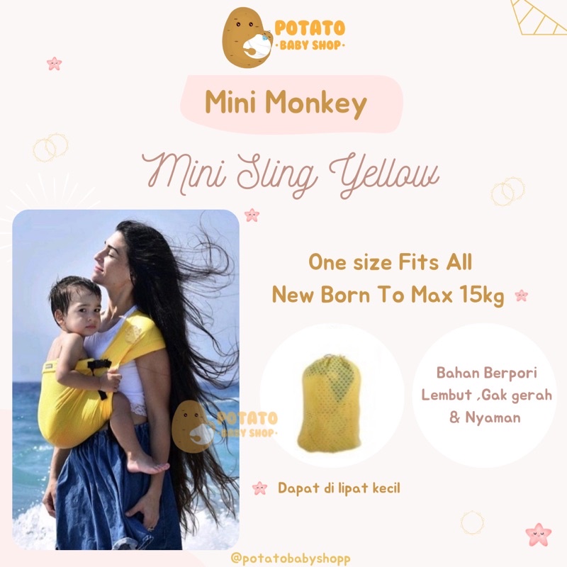 Minimonkey Mini Sling Mesh / Gendongan 2in1 Mini Monkey