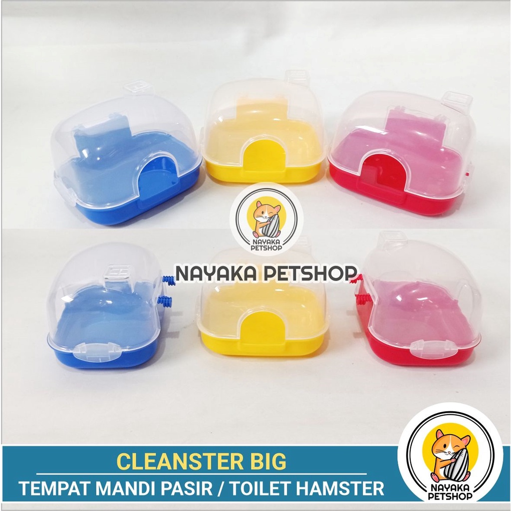 Cleanster Big Tempat Mandi Pasir Hamster Wadah Pasir Wangi Toilet Pasir Gumpal