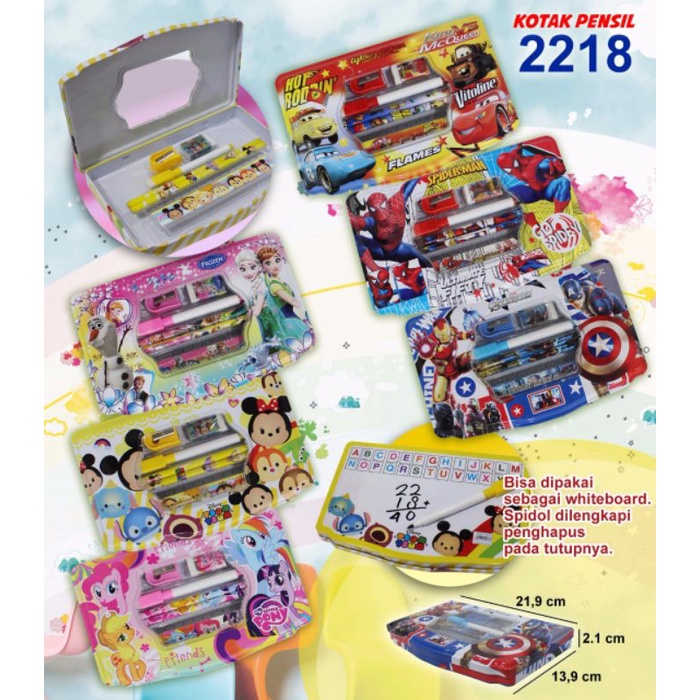 

Kotak Pensil/ Tempat Pensil/ Pencil Case Kaleng Set Whiteboard Jumbo 2218