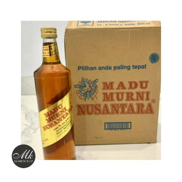 

ORIGINAL MADU MADU MURNI NUSANTARA 1 dus - 650ML isi 6 botol / MADU NUSANTARA MURNI 100% ORIGINAL