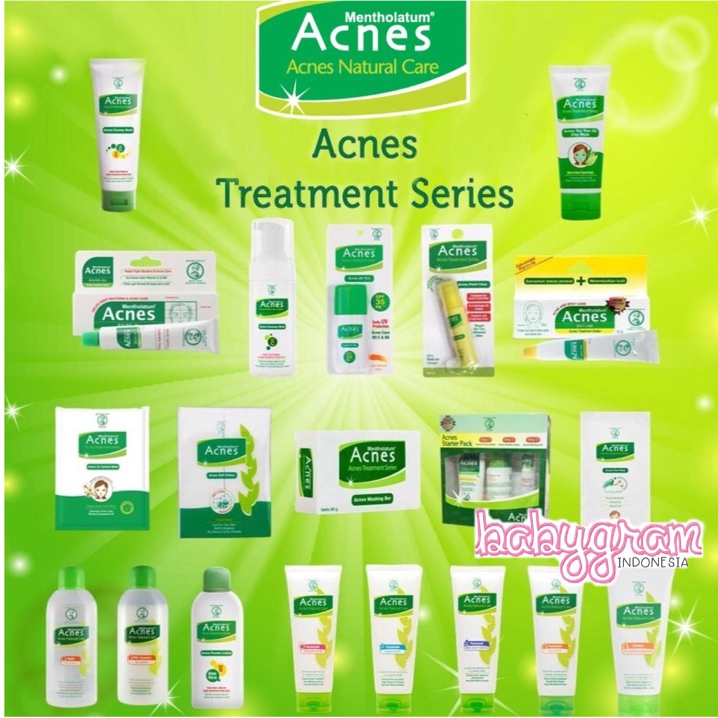 ACNES Natural Care Acne Treatment Series Creamy wash, sealing gel, spot care, bar, foaming, point, uv tint, toner