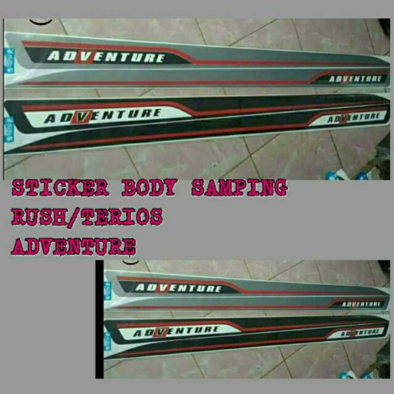 Stiker Body Rush/Terios Adventure / Stiker Rush Terios