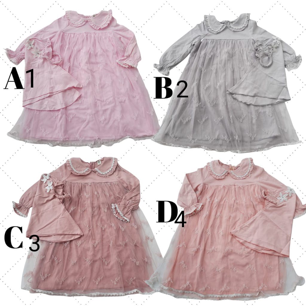 Gamis Anak Baby Soft Tutu Tile Mi Angel
