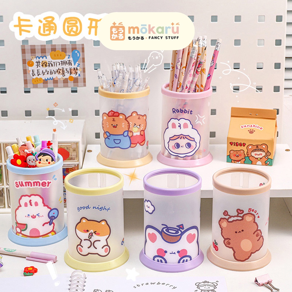 

Desk Pen Plastic Animal / Kotak Pulpen Serbaguna Desk Pen Multifungsi / Pen Holder Transparant / Plastic Foldable Lucu Unik Murah