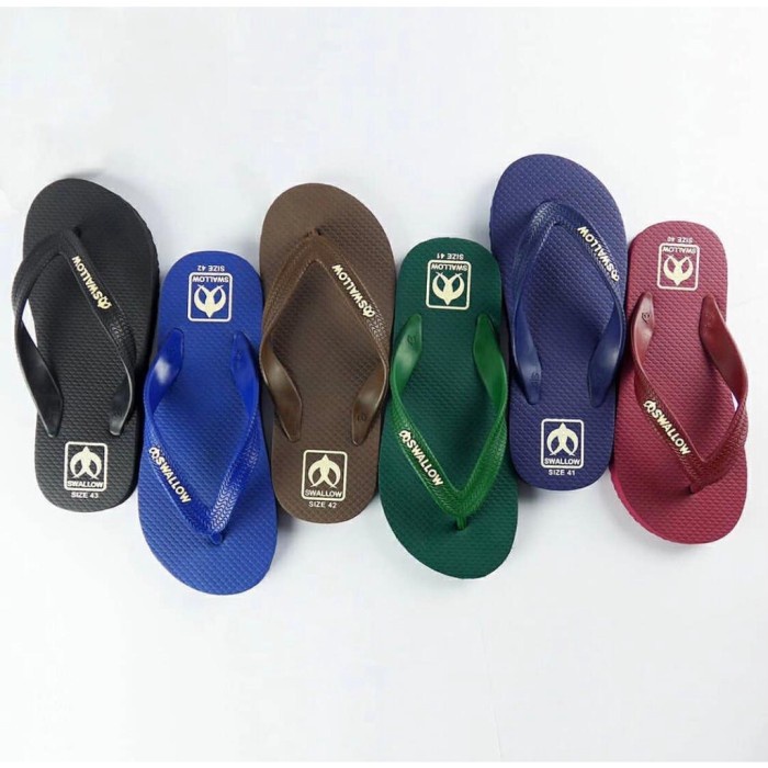 Swallow Legian 6 pasang/sandal jepit/sandal original/sandal rumahan/sandal termurah/size 9,5-11