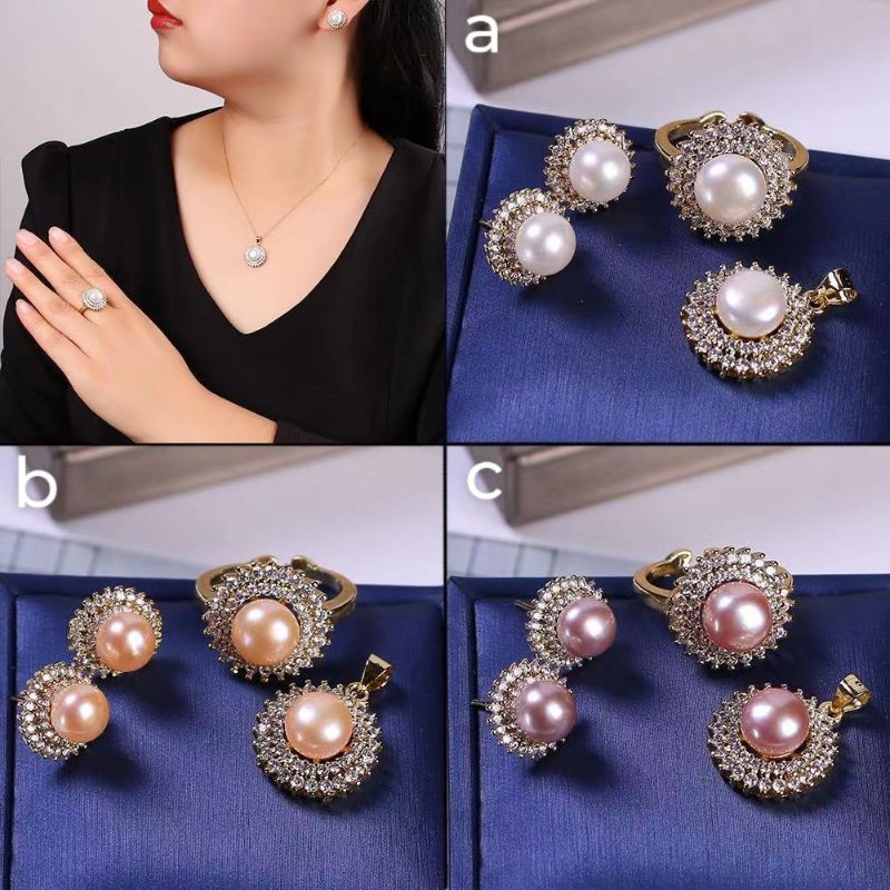 Perhiasan mutiara lombok|perhiasan rhodium lapis emas mutiara asli|set pesta mutiara tawar lombok