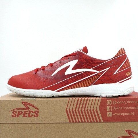 Sepatu Futsal SPECS Lightspeed 20 IN Garuda Attack Original BNIB - White/Red | Sepatu Futsal Keren G