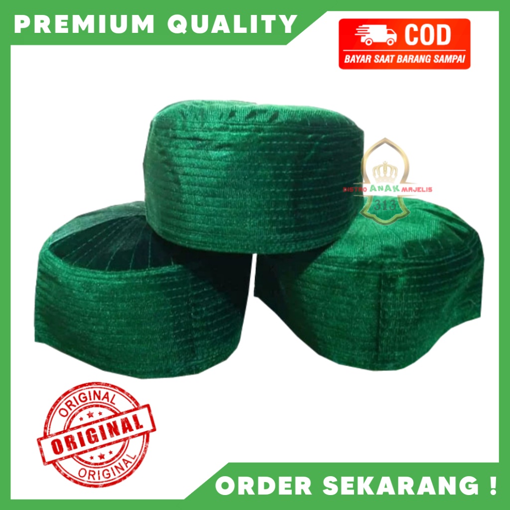 Kopyah Bludru Hijau / 
Peci Habib Umar Al Muthohar / Peci Keren