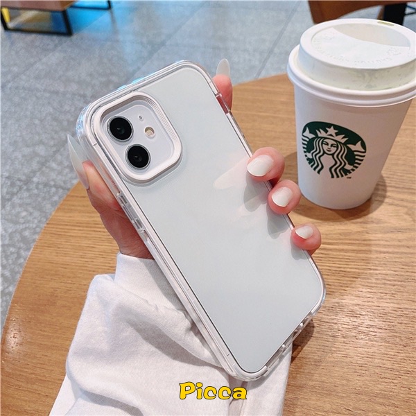 Soft Case Tpu Transparan Shockproof 3 In 1 Cover Realme C21Y C25Y C11 2021 C15 C12 5 5i 5S 6i C20 C3 C25s C25s