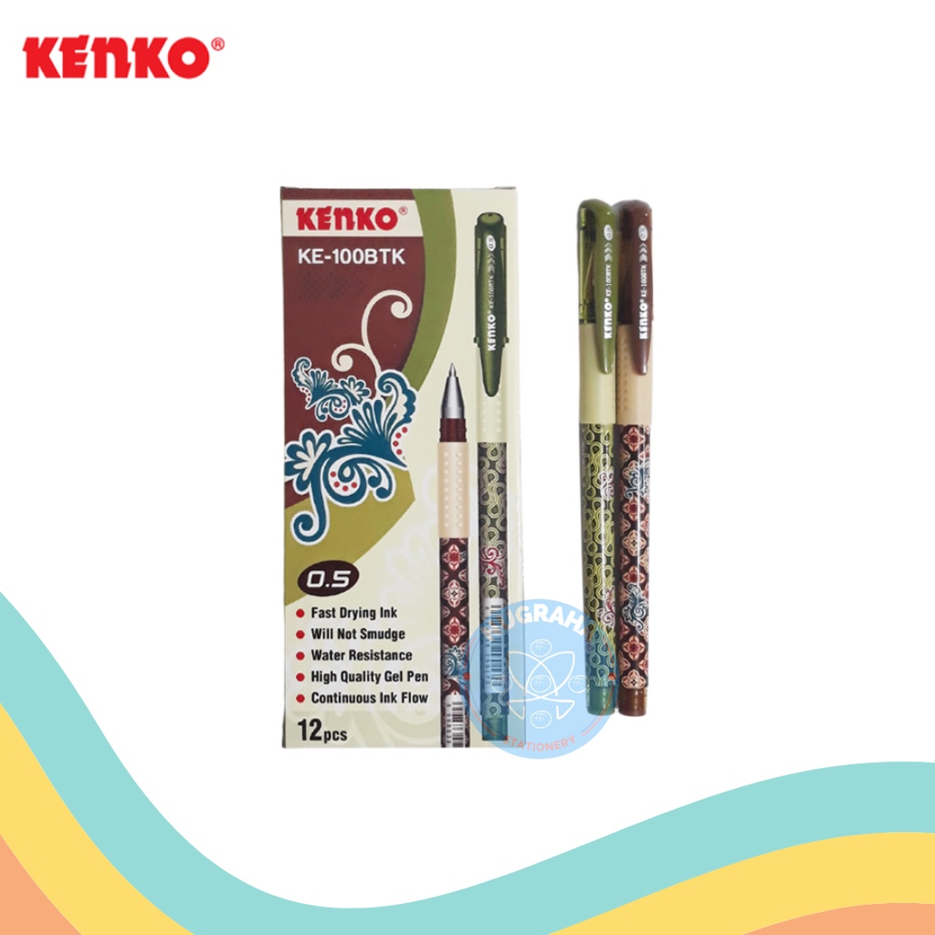 

GEL PEN KENKO KE-100 BATIK (12 PCS)