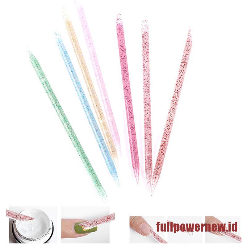 【COD】100Pcs Crystal Stick Double End Nail Art Cuticle Pusher Cuticle Remover Tool