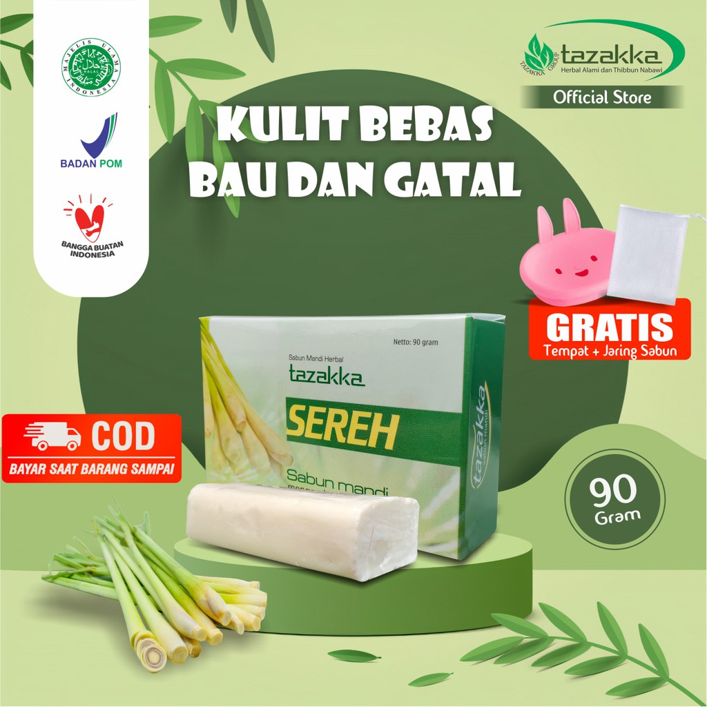 Tazakka Sereh Sabun Mandi Herbal Antiseptik Original BPOM Penghilang