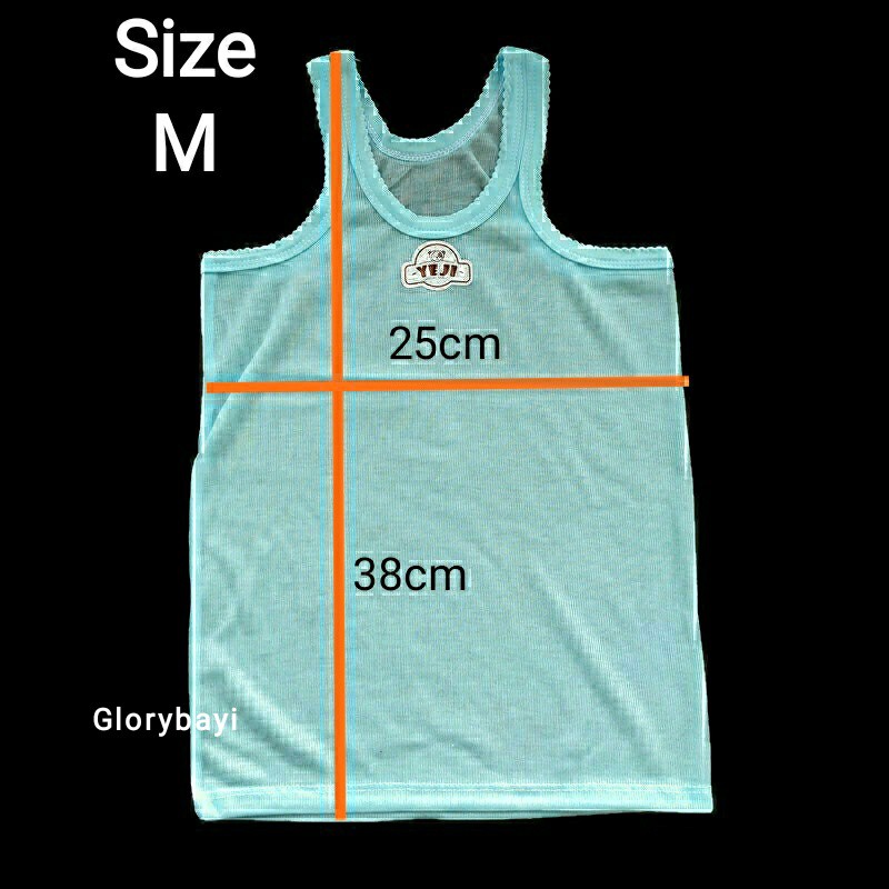 Singlet Anak / Kaos Dalam Anak  / Kutung Polos Warna S M L XL