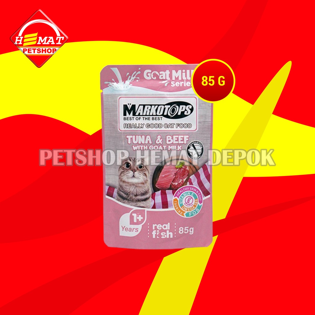 Markotops Makanan Kucing basah Pouch Sachet Cat Food Wet Food 85 Gram