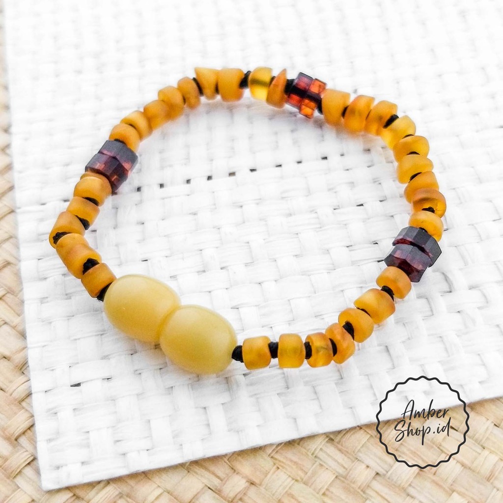 AS16 (FREE GIFT) Gelang Amber pereda tumbuh gigi bayi - Amber Shop