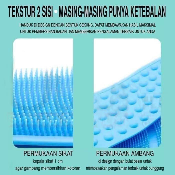 &lt; M.A &gt; SIKAT SCRUBBER SIKAT PUNGGUNG SILIKON MANDI DUA SISI MULTIFUNGSI