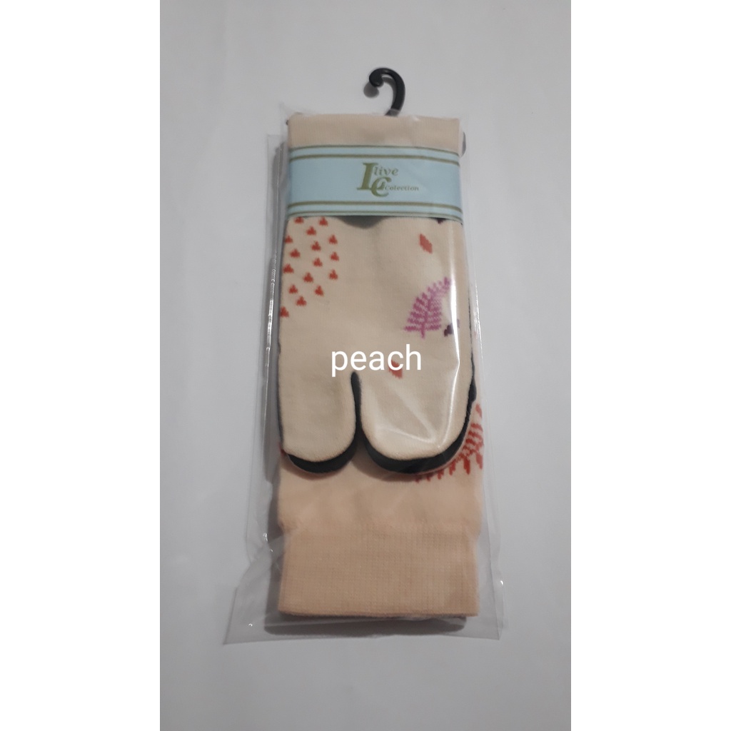 kaoskaki jempol motif/kaos kaki muslimah-peach