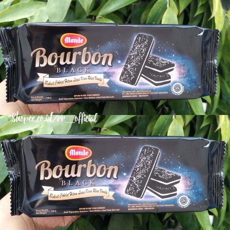 

Biskuit Wafer Monde Bourbon Black Original Krim Vanilla Coklat Hitam