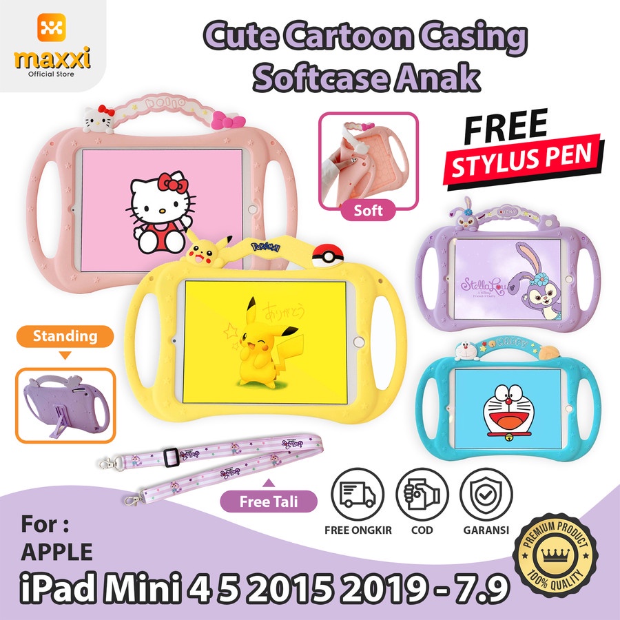 iPad Mini 4 5 9.7 inch 2015 2019 Softcase Kid Casing Case Kartun Cartoon Cute Kids Anak Lucu