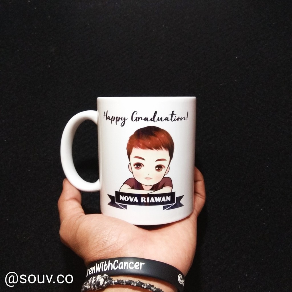 Sovenir Wisuda Mug Custom Animasi 2