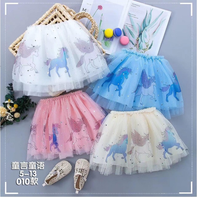 Rok Tutu - Fashion Anak Perempuan - Atasan Anak Perempuan Import - ROK TUTU UNICORN - Pakaian Anak -