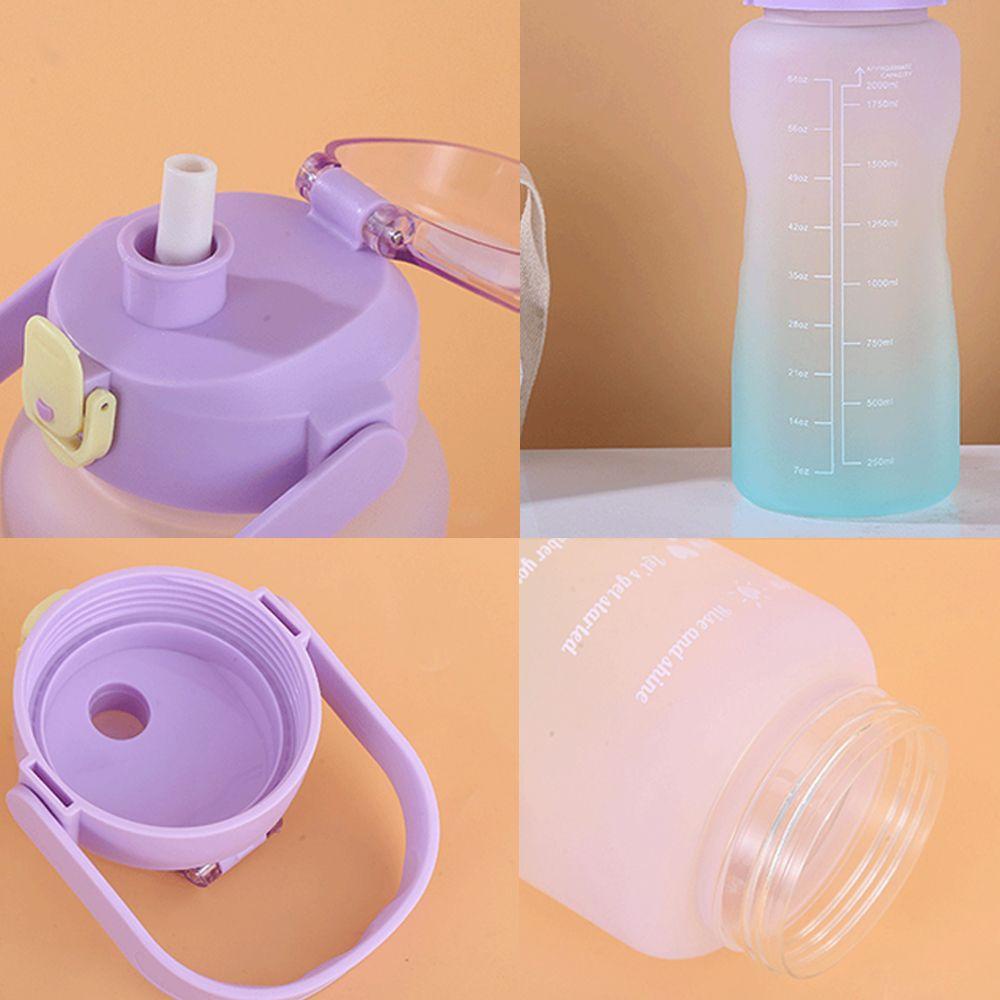 R-FLOWER Botol Air Kapasitas Besar Dengan Sedotan Travel Kettle Water Jug