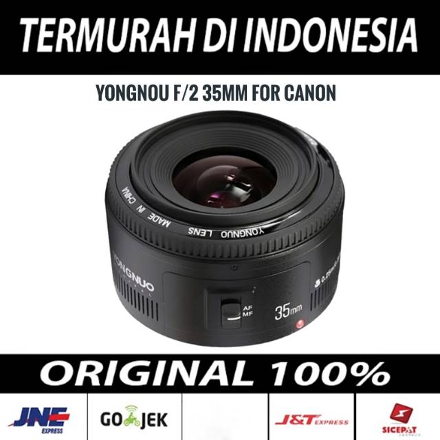 Lensa Fix Lensa Canon Lensa YongnouYongnou YN 35mm F2 for canon Lensa Canon Fix Yongnou
