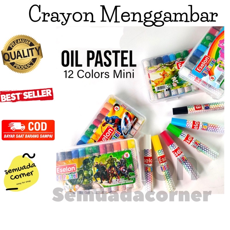 

COD Crayon Mini Crayon 12 Warna Oil pastel Mewarnai buku gambar perlengkapan menggambar anak sekolah