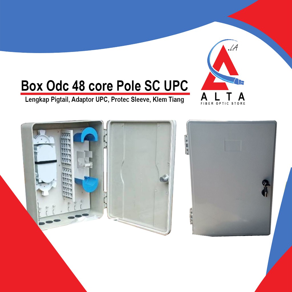 Jual BOX Odc 48 core pole sc upc lengkap pigtail,adaptor upc,protec ...