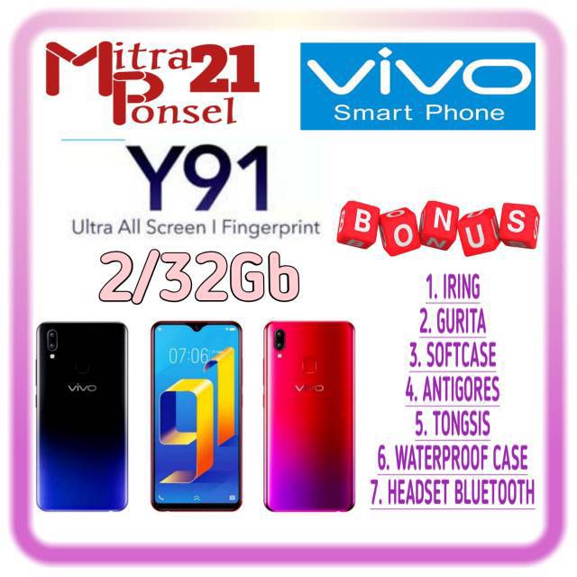 Vivo Y91 Ram 2/32Gb Garansi Resmi Vivo - Biru - Biru | Shopee Indonesia