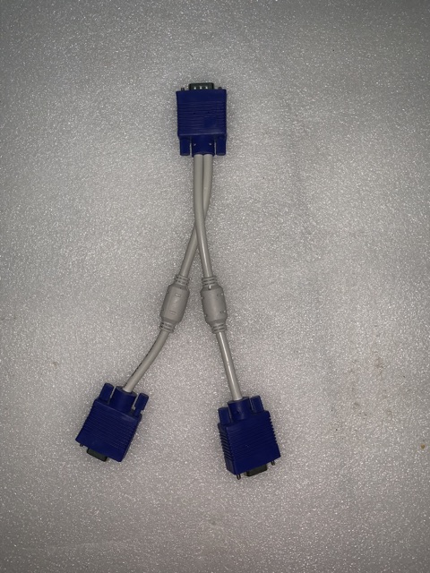 KABEL VGA SPLITTER 1-2 / KABEL VGA CABANG 1 MALE - 2 FEMALE