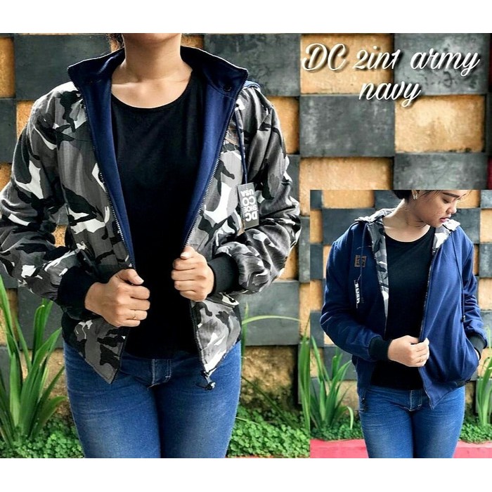 PAKAIAN PRIA MURAH JAKET PRIA ATASAN PRIA Fleece H fashion K3C2 JAKET DC BB ARMY RUSIA NAVY BU