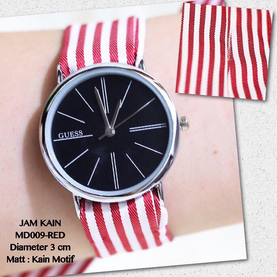 Jam tangan wanita cewek guess fashion termurah model ikat MB001