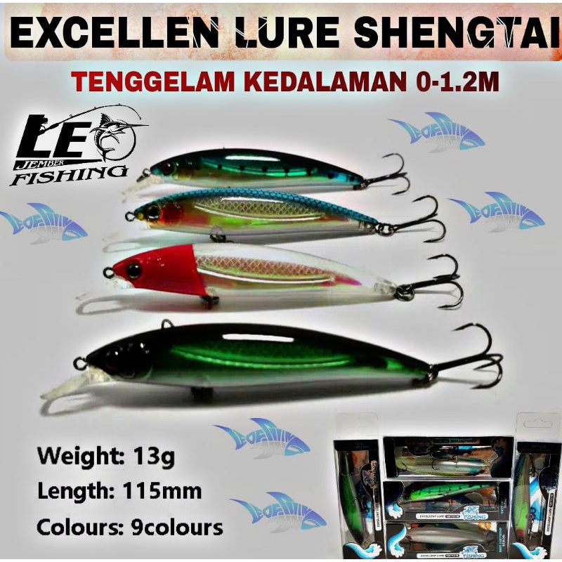 UMPAN EXCELLENT LURE 13g TENGGELAM KEDALAMAN 0-1.2M