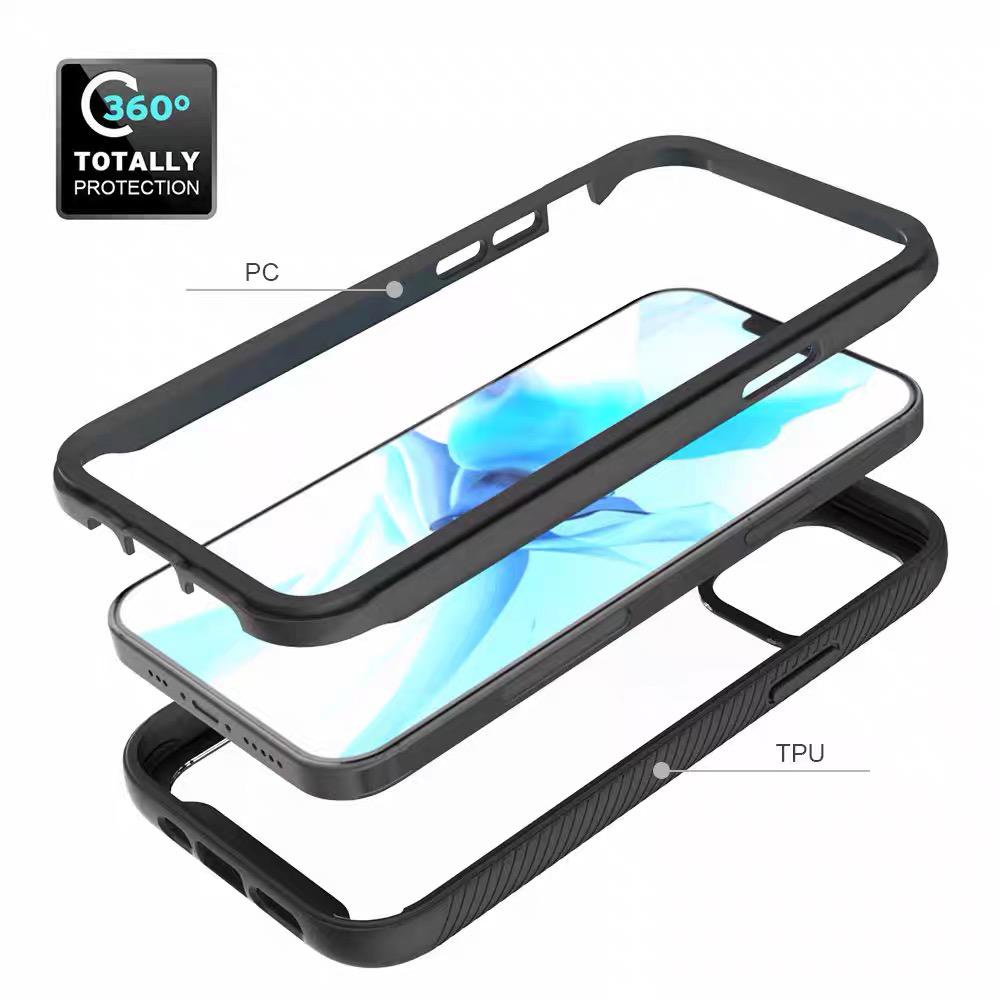 Full body rugged Clear Bumper case Iphone 7 8 7+ 8+ Plus SE X Xs Xr Max 11 12 Pro Max FH17