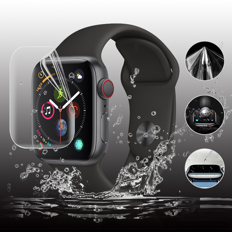 (2 pak) Film Pelindung Layar Cakupan Penuh TPU Tipis kompatibel untuk Apple Watch 45/41/44/40/42/38mm Seri 8/7/SE/6/5/4/3/2/1