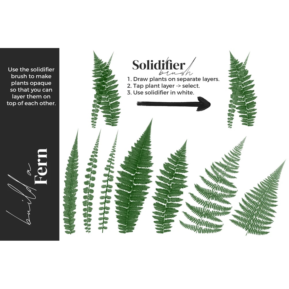 Procreate Brush - Greenery Herbarium Brushes for Procreate