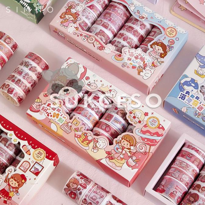 

(BISA COD) Little Maru Deluxe Masking Tape Box / Masking Tape Set Motif Lucu Unik GRATIS ONGKIR Kode 1432