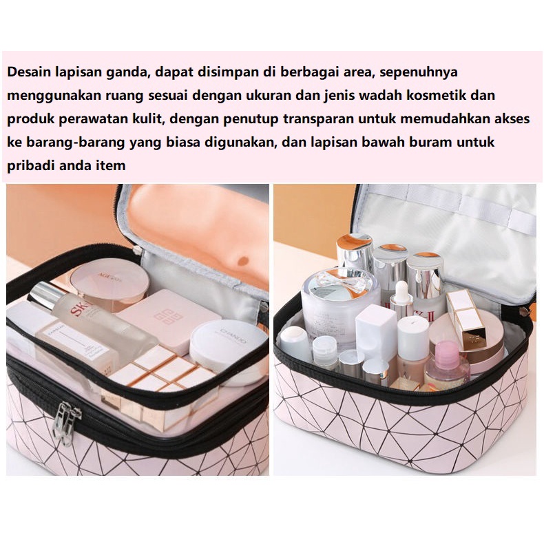 Pouch make up/ Cosmetic Bag Organizer /Tas make up Tas Kosmetik/Tas Kosmetik Travel Transparan /Tas makeup aesthetic/Tempat make up/Kotak make up