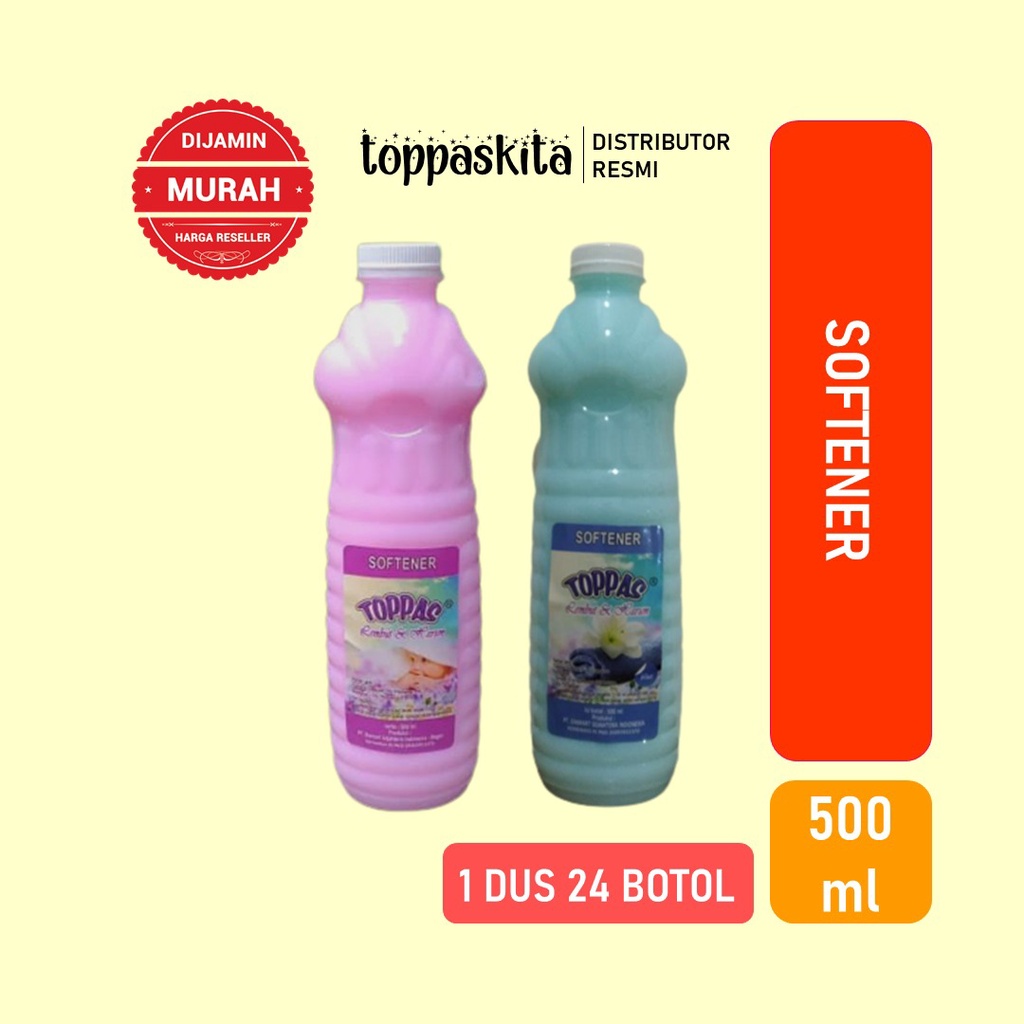 Toppas Sabun Cuci Piring / Cuci Tangan / Pembersih Lantai / Karbol / Softener / Multipurpose Cleaner / Pelicin Setrika  / Deterjen Cair 500ml (Gojek/Grab)