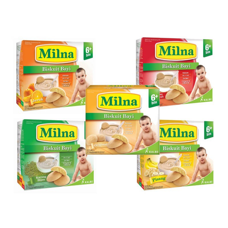 Milna Biskuit Bayi 6+ 130gram Biskuit Bayi 6 bulan ke atas