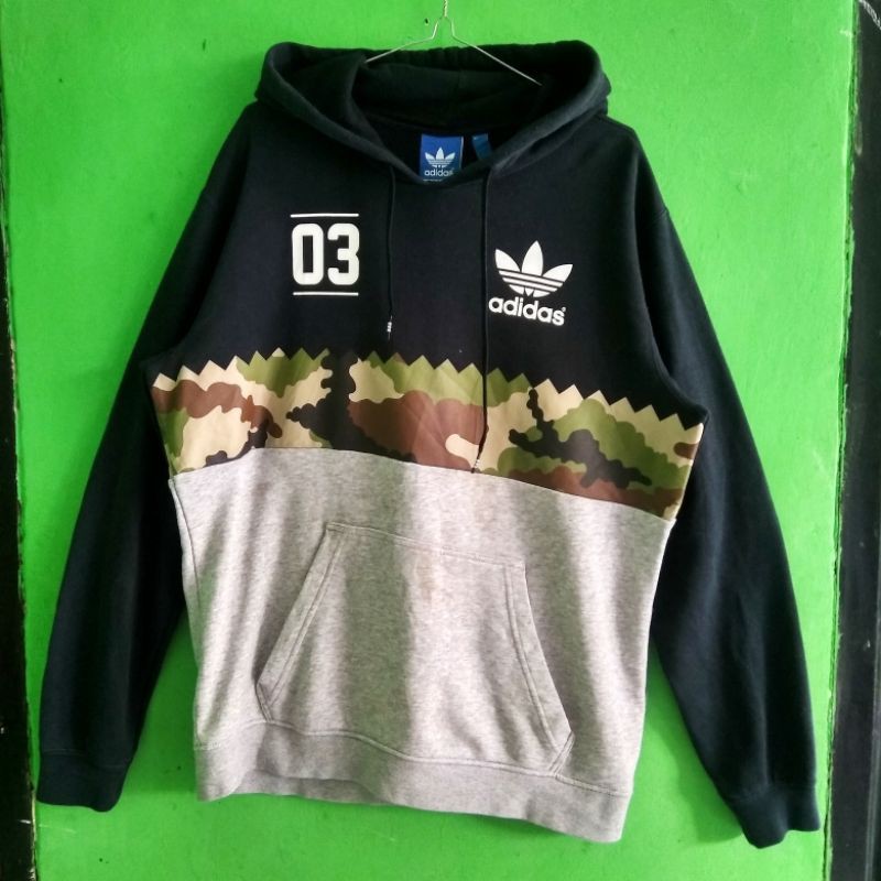Hoodie/Sweater Second Original Adidas Three Foil Camo
