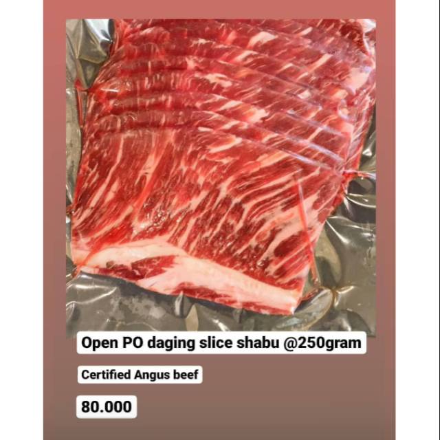 

Daging Shabu slice kemasan 250gr